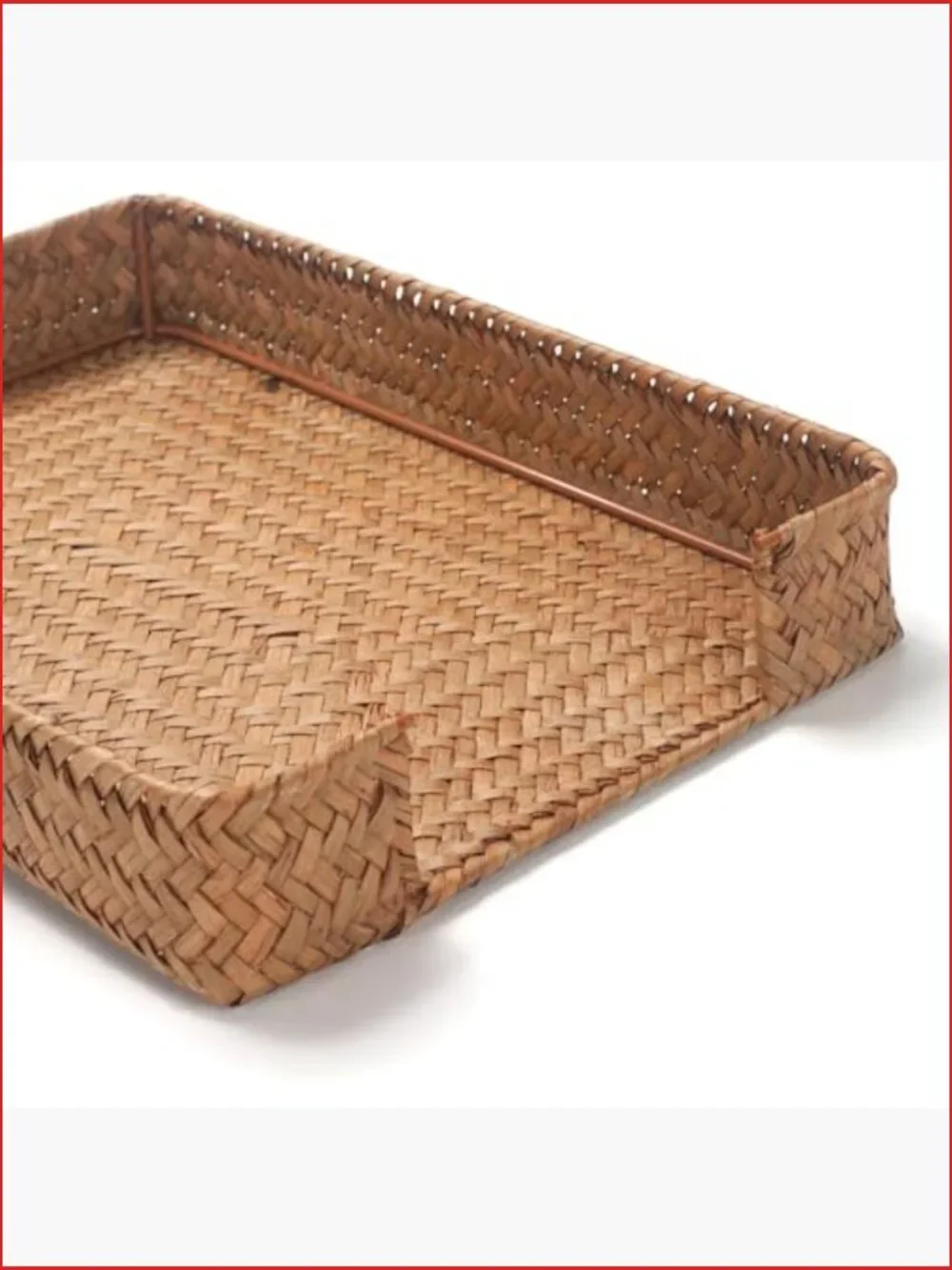 Seagrass Woven Letter Tray for A4 Files Desk Organizer - Picture 4 of 5